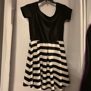 Stripped Skater Dress